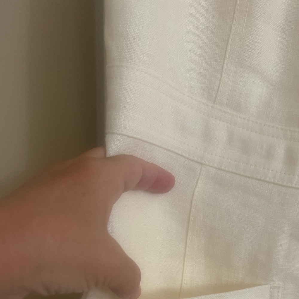 TORY BURCH Ivory Linen Shift Dress, size 8